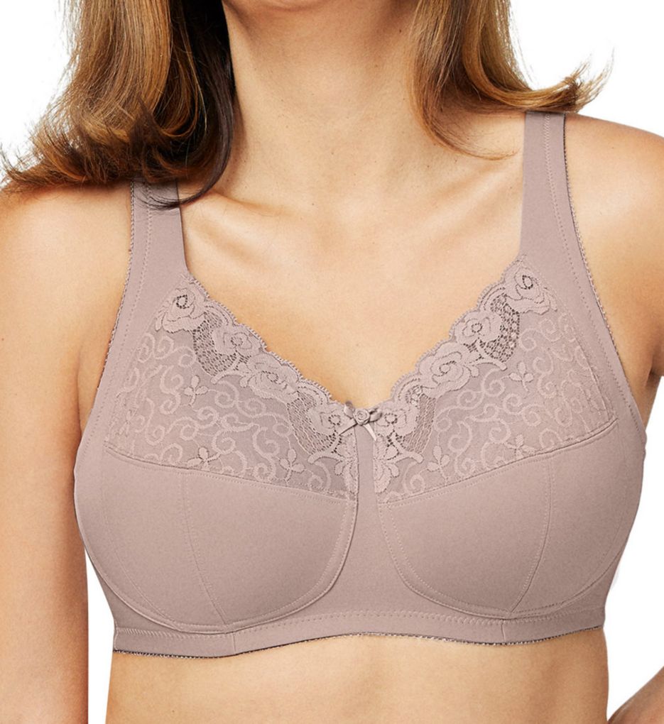 Glamorise 1104 Comfort Lift Rose Lace Wireless Support Bra 