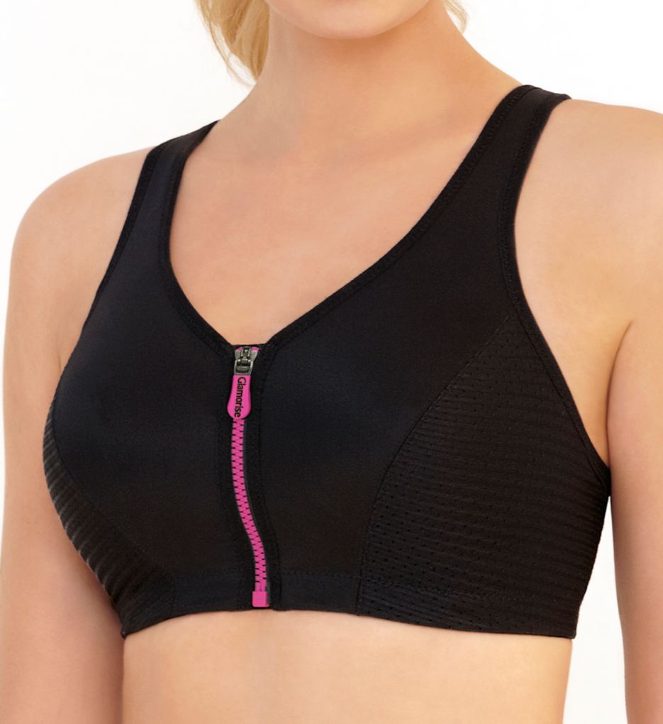 Glamorise 1266 Front Zipper Magiclift High Impact Sports Bra Ebay