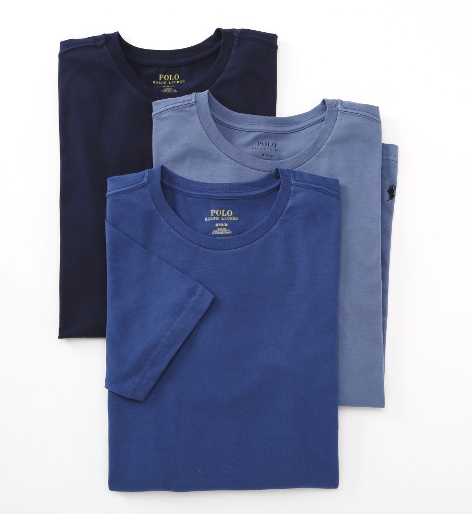 Polo Ralph Lauren Lscn Slim Fit Cotton Crewneck T Shirts 3 Pack Ebay 0320