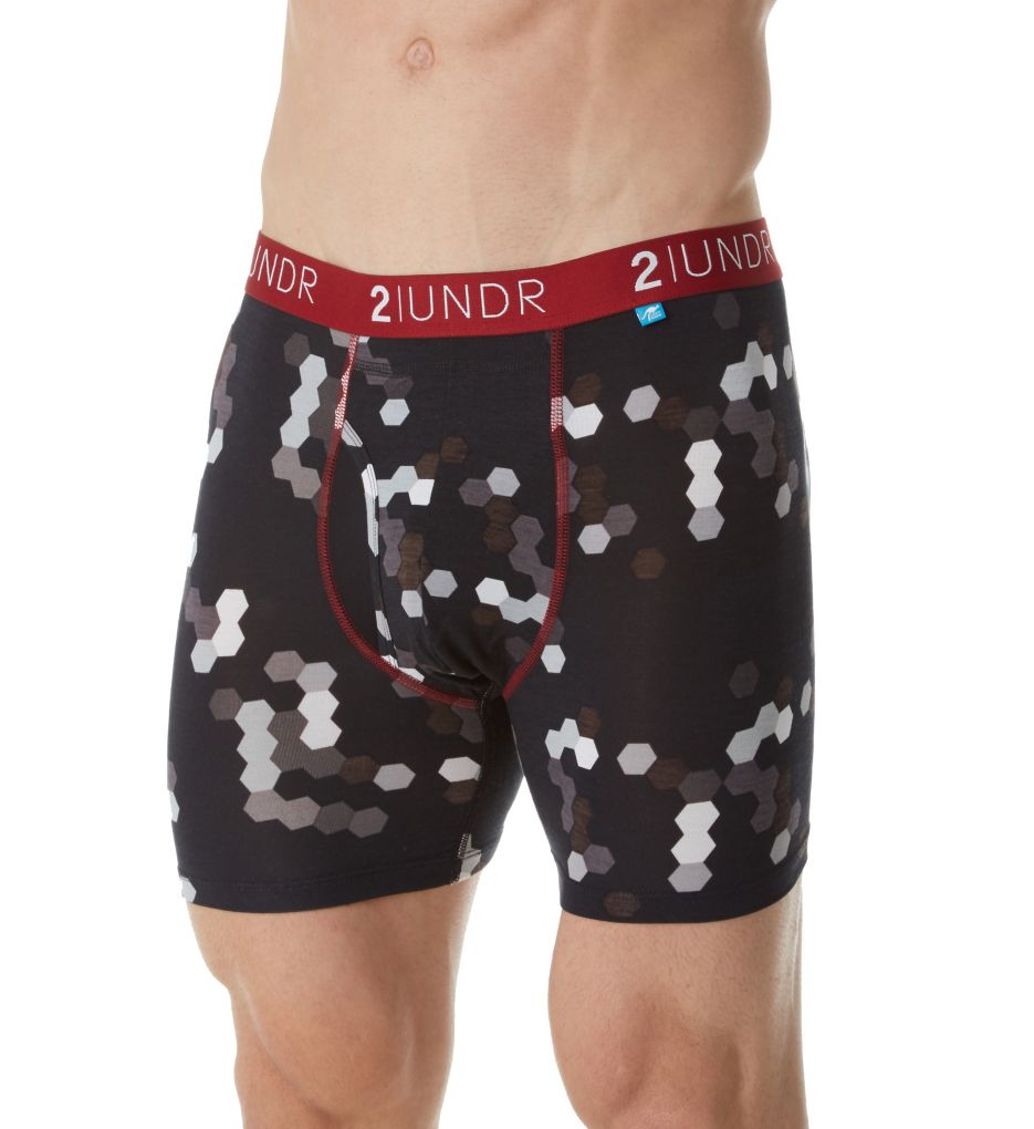 Swing Shift Modal 6 Inch Printed Boxer Brief-acs