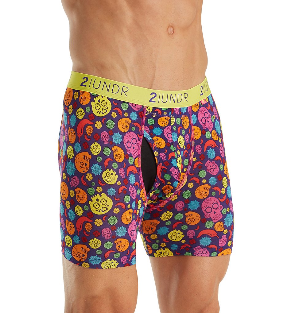 2UNDR 2U01BB-P Swing Shift Modal 6 Inch Printed Boxer Briefs (Oaxaca)