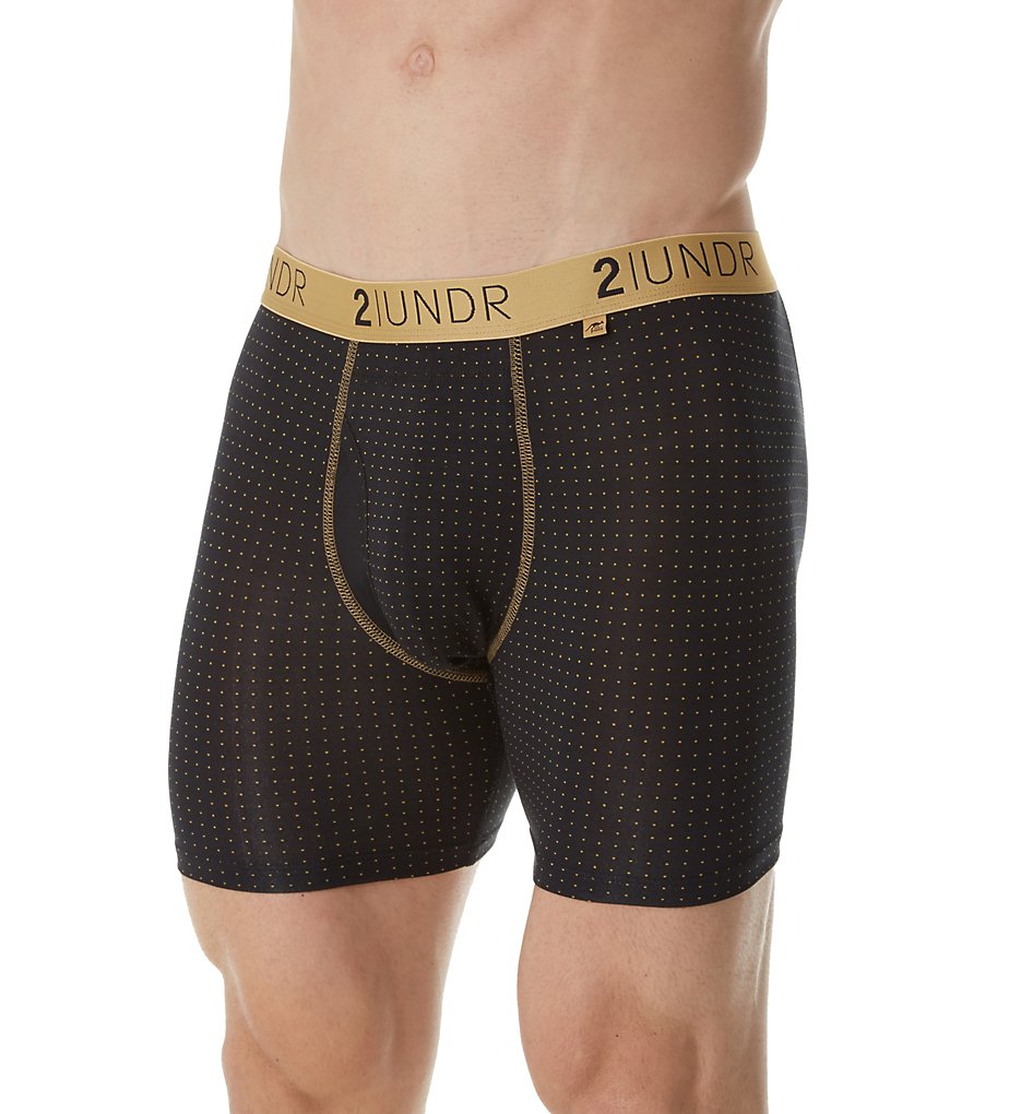 2UNDR 2U01BB-P Swing Shift Modal 6 Inch Printed Boxer Briefs (Pindot)