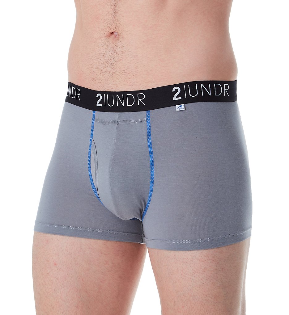 2UNDR 2U01TR Swing Shift Modal Stretch 3 Inch Trunk (Grey/Blue)