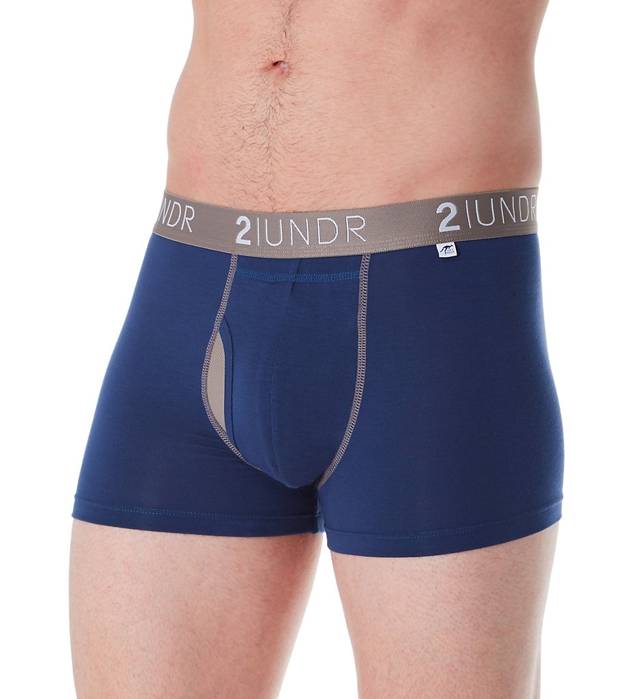 2UNDR 2U01TR Swing Shift Modal Stretch 3 Inch Trunk (Navy/Grey)