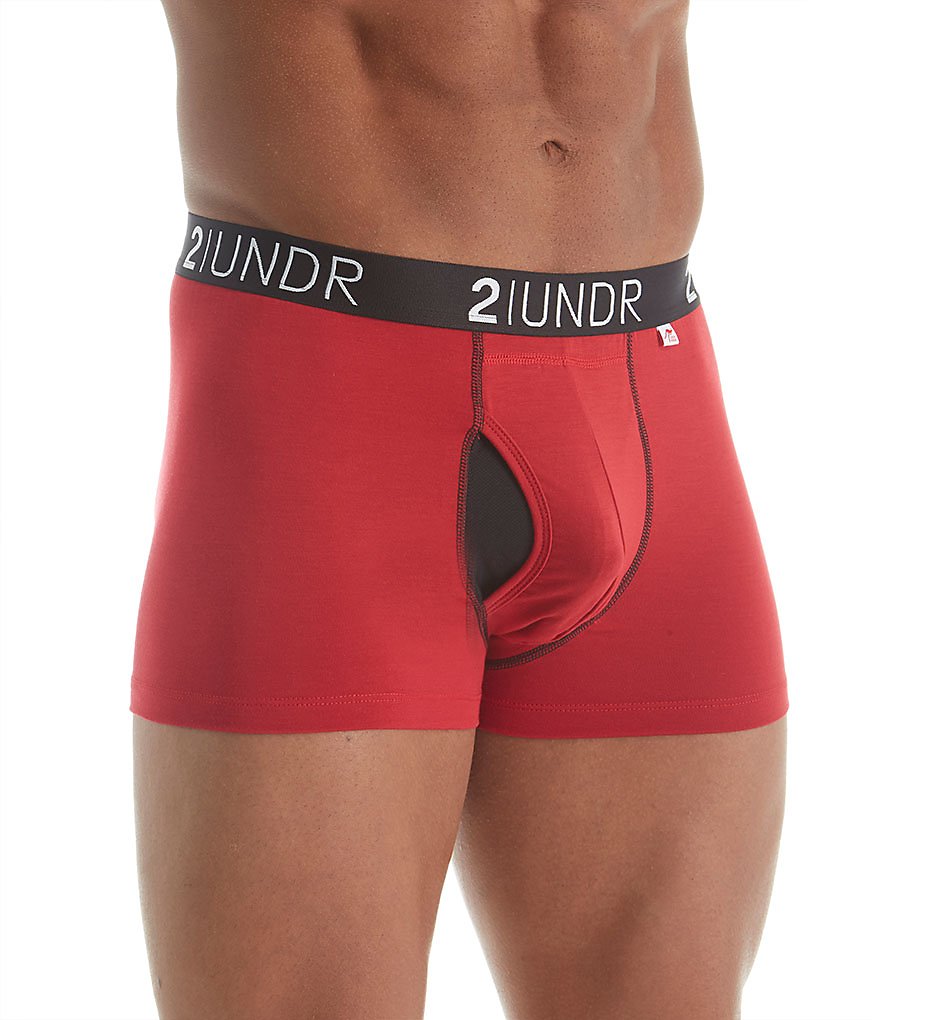 2UNDR 2U01TR Swing Shift Modal Stretch 3 Inch Trunk (Red/Red)