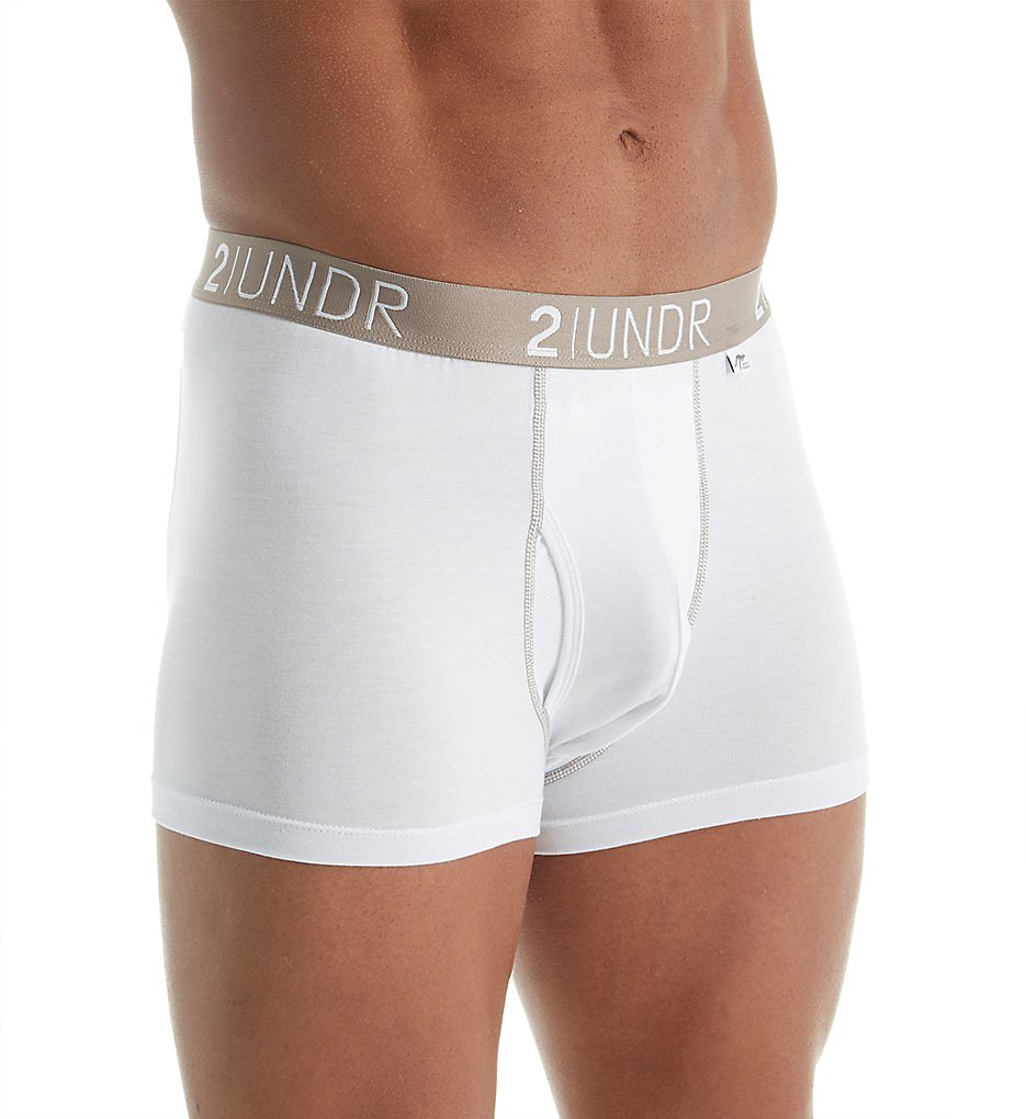 2UNDR 2U01TR Swing Shift Modal Stretch 3 Inch Trunk (White/Grey)