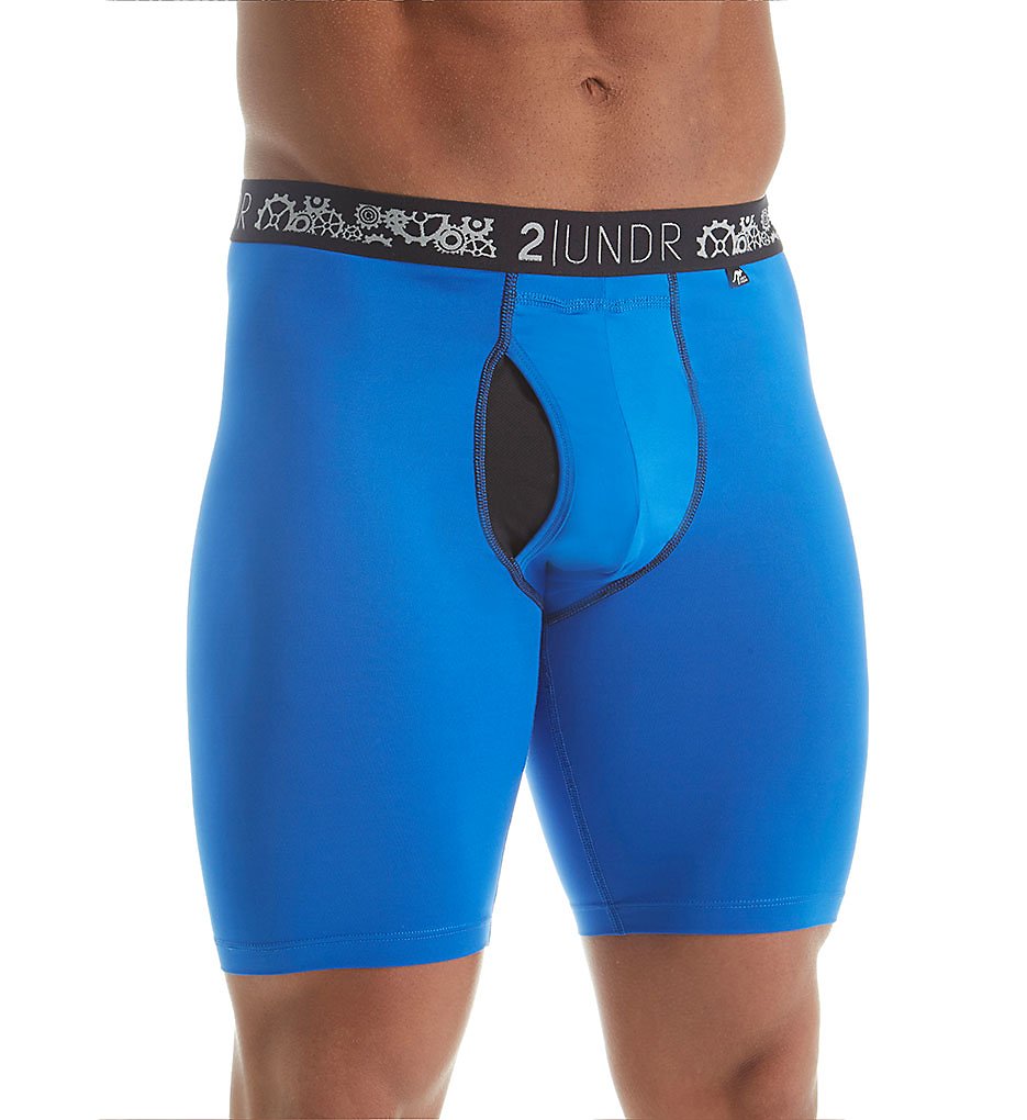 2UNDR 2U02LL Gear Shift Performance 9 Inch Boxer Briefs (Blue Ski)
