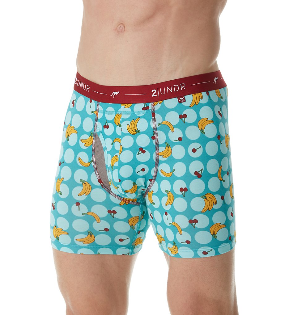 2UNDR 2U03BB Day Shift 6 Inch Boxer Briefs (Banana Cherry)