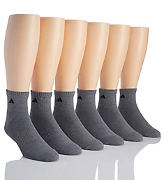 Athletic Quarter Socks - 6 Pack HGBLK L