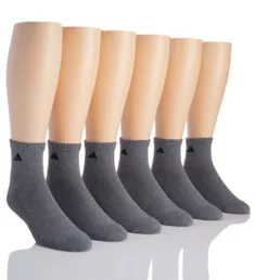 Athletic Quarter Socks - 6 Pack HGBLK L