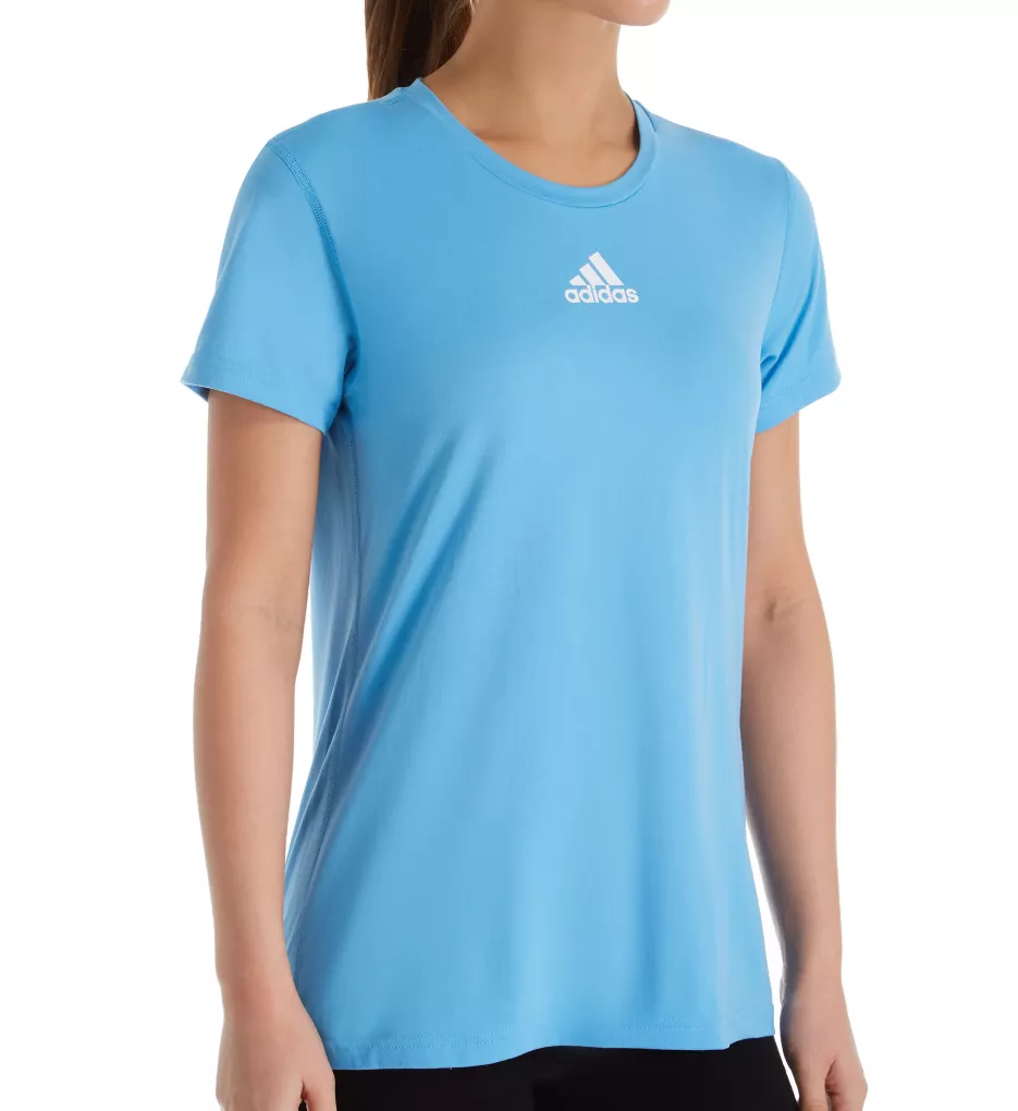 Creator Climalite Long Sleeve Crew Neck Tee Light Blue 3X by Adidas