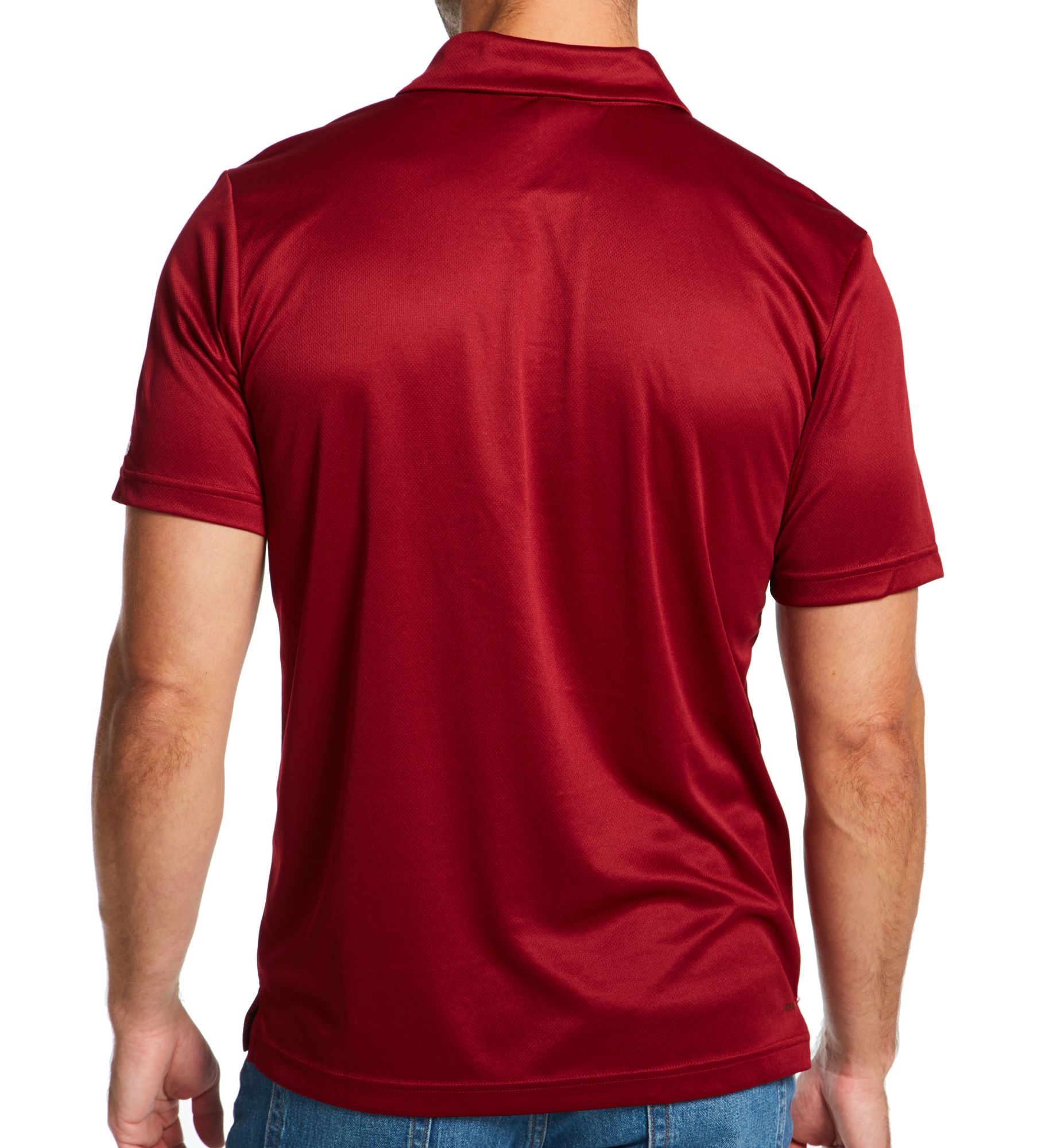 Adidas Climalite Relaxed Fit Grind Polo Shirt Burgundy L  - Image 2