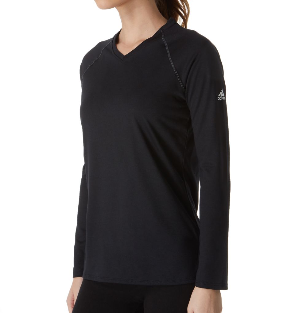 Climalite Long Sleeve V-Neck T-Shirt-acs