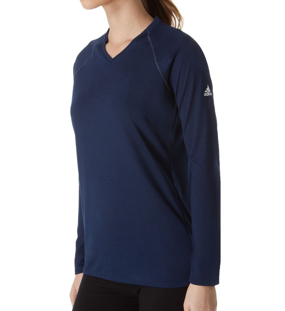 Climalite Long Sleeve V-Neck T-Shirt-acs