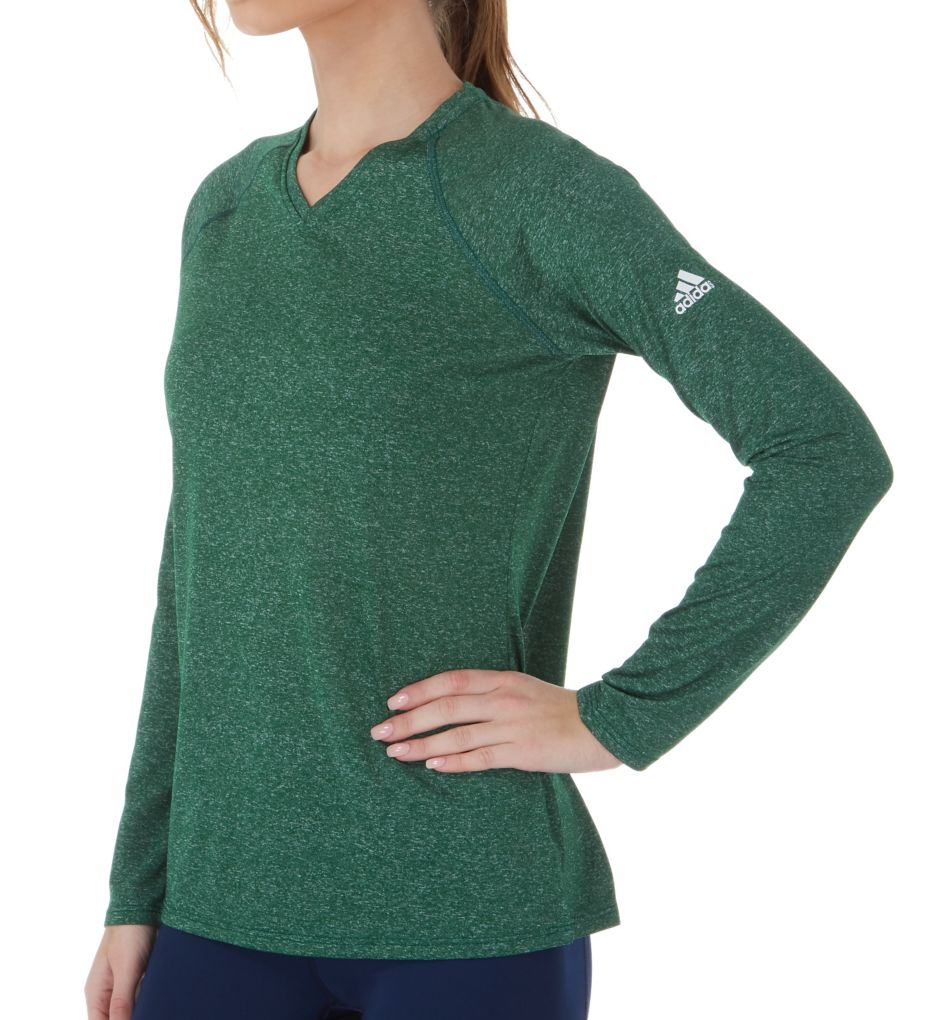 Climalite Long Sleeve V-Neck T-Shirt-acs