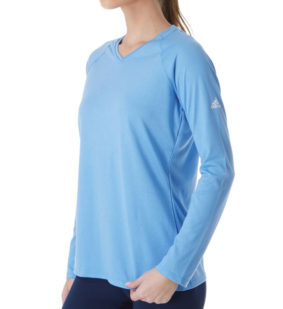 Climalite Long Sleeve V-Neck T-Shirt-acs