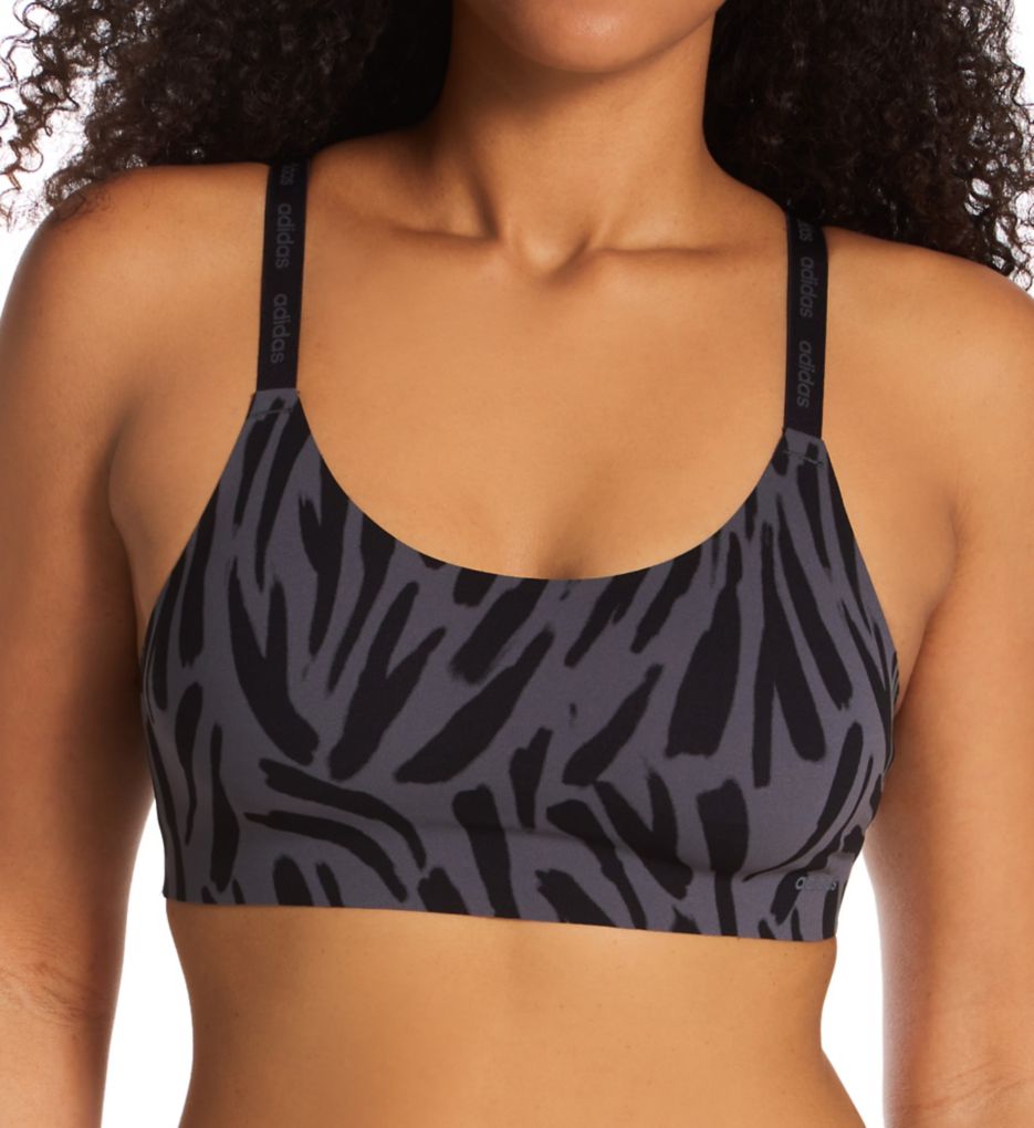 Micro Cut Free Scoop Lounge Bra Tiger Print Black M by Adidas