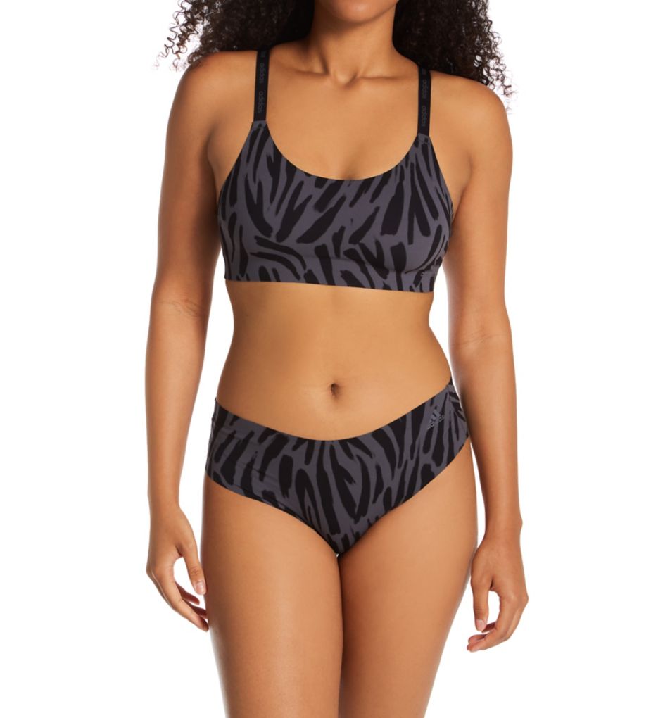 Micro Cut Free Scoop Lounge Bra Tiger Print Black M by Adidas