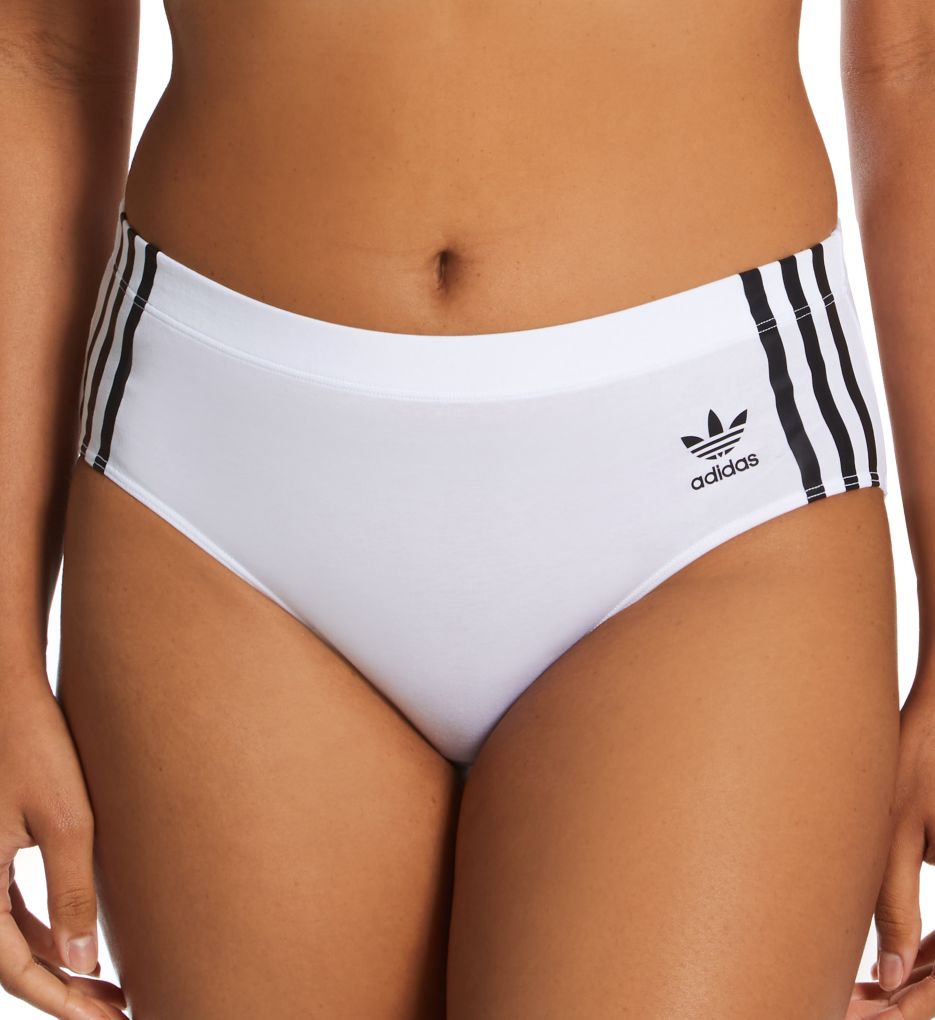 Adidas Women's Smart Cotton Hipster Panty in White | Plus Size XS | HerRoom.com