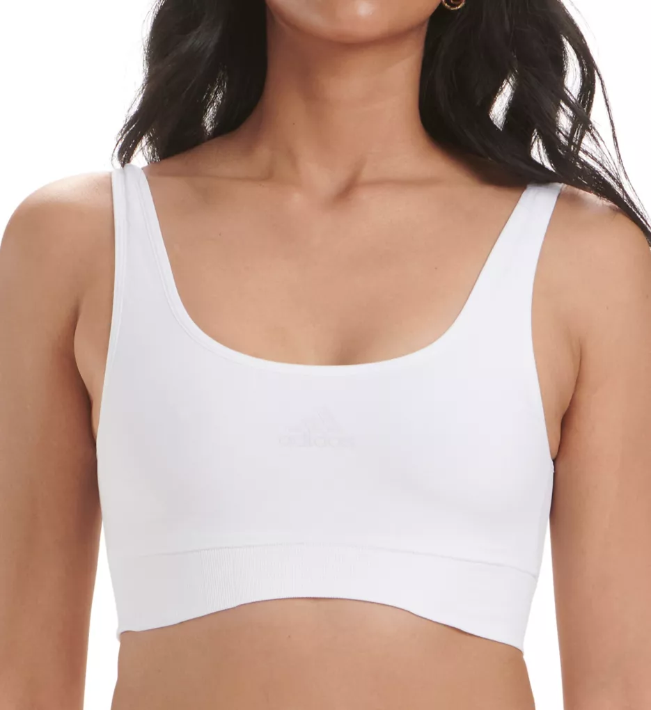 adidas Active Micro Flex Scoop Lounge Bra Underwear - White