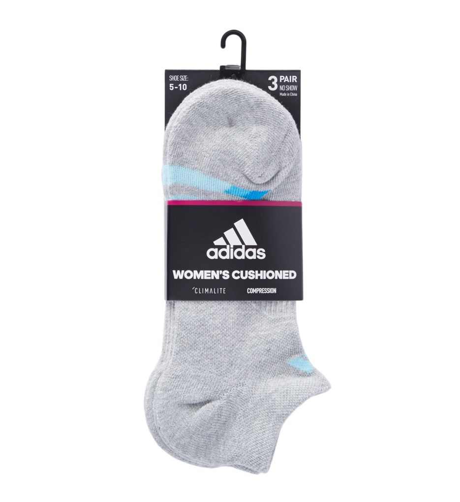 Cushioned Variegated No Show Sock - 3 Pack-fs