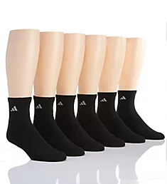 Extended Size Athletic Quarter Socks - 6 Pack BlaAlu XL