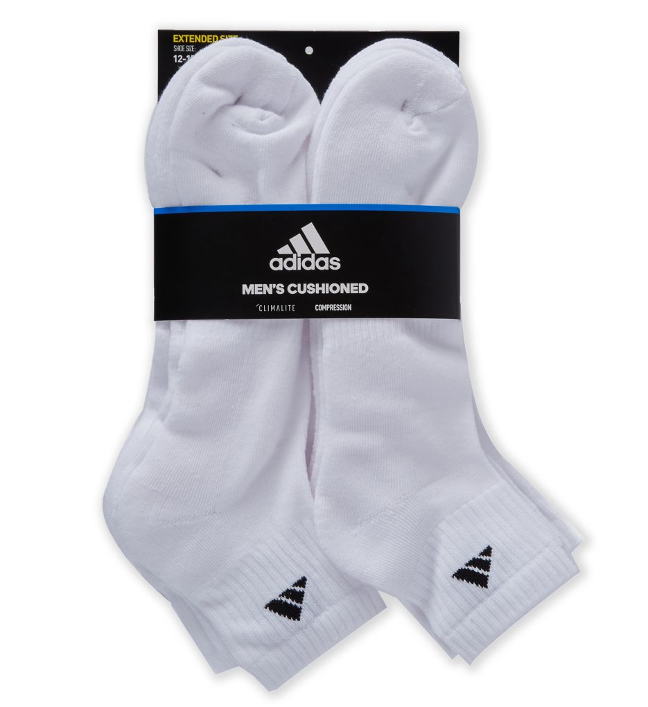 Extended Size Athletic Quarter Socks - 6 Pack-fs