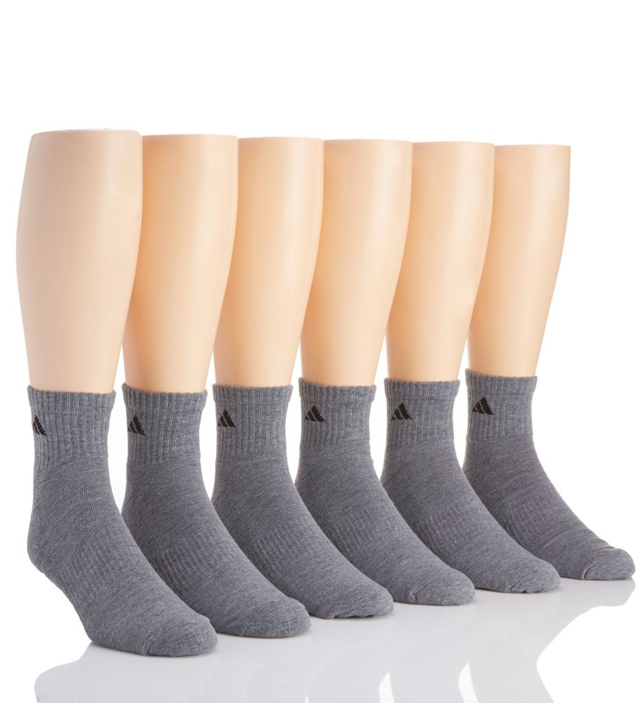 Extended Size Athletic Quarter Socks - 6 Pack-gs