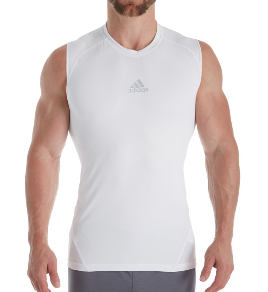 adidas white sleeveless shirt