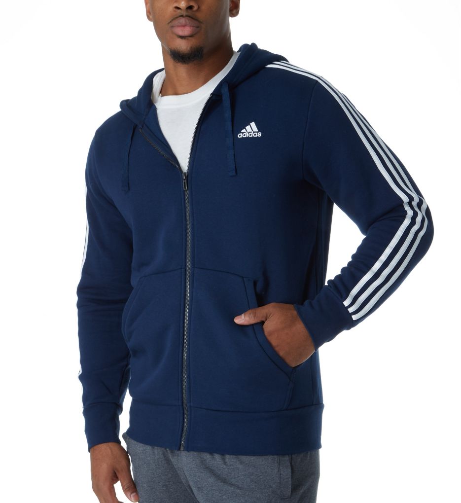 Essentials 3 Stripes Fleece Hoody-acs