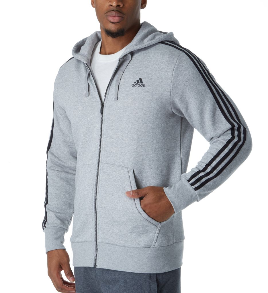 Essentials 3 Stripes Fleece Hoody-acs