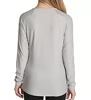 HILO Jersey Long Sleeve Crew Neck Tee Grey/Black L