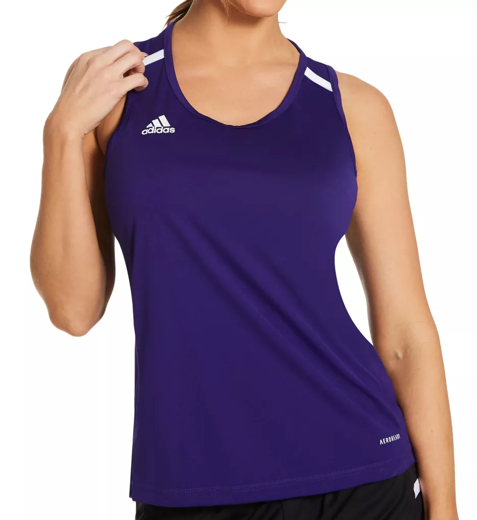 purple athletic tank top