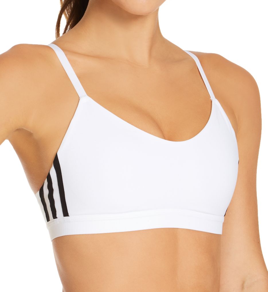 adidas ALL ME 3-STRIPES Training Bra | Black-White | Women's