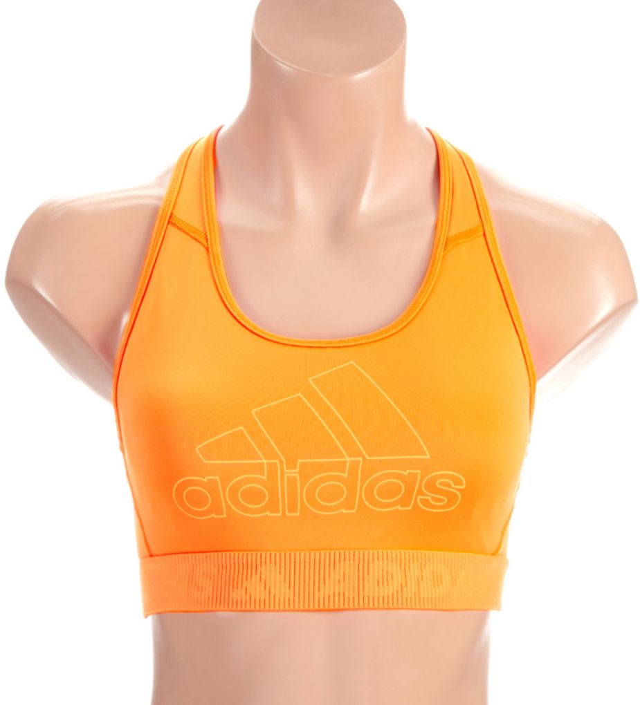 Don't Rest Badge of Sports Bra Screaming Orange S by Adidas