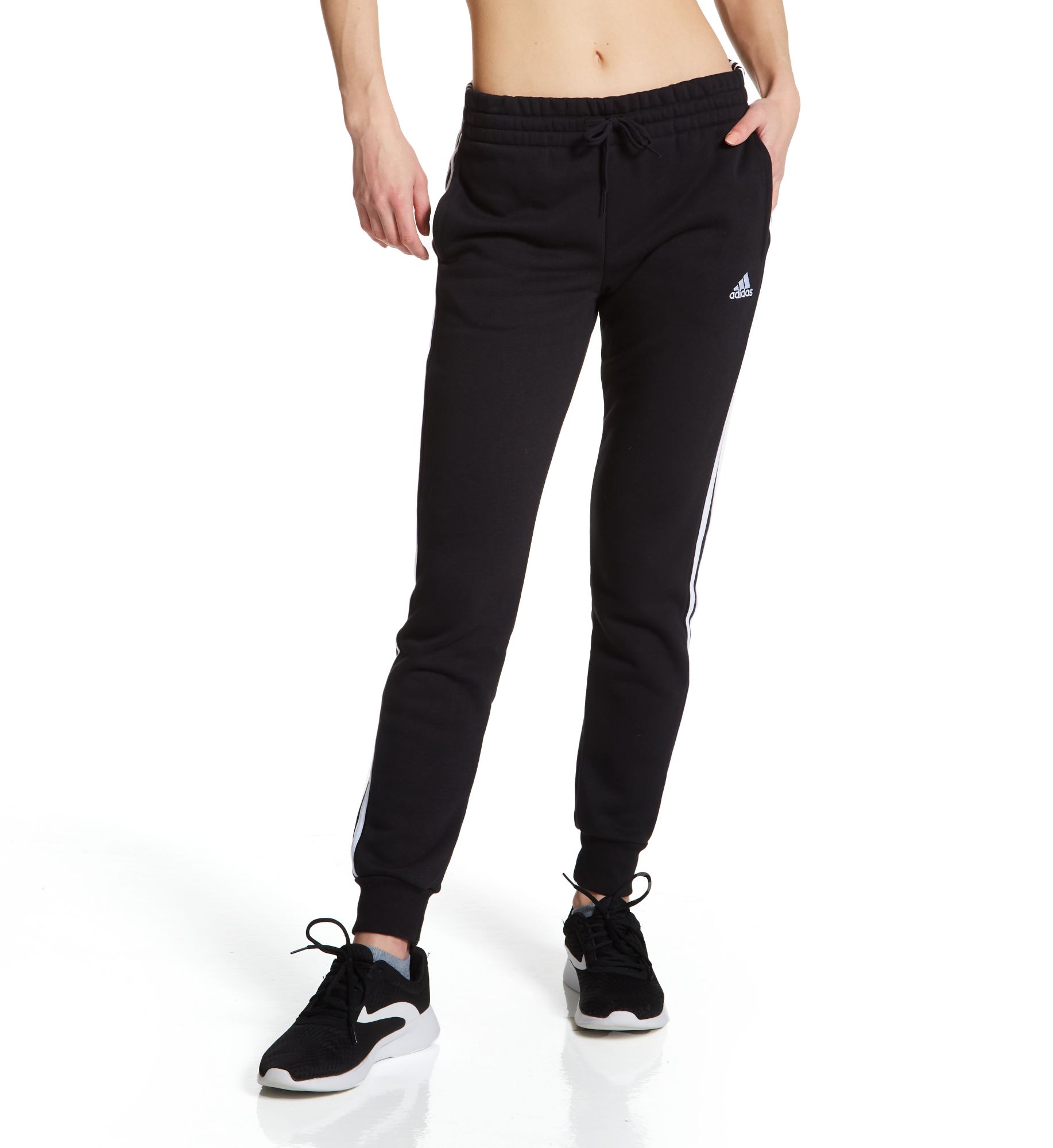 Adidas Essentials Slim Tapered Cuffed Jogger Pant Black/White M  - Image 1