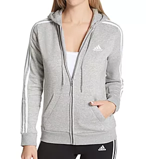 Essentials Full Zip Hoodie Grey/White XS