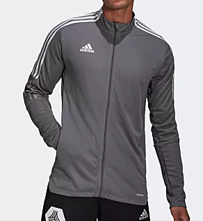 Tiro 21 Slim Fit Full Zip Track Jacket Team Grey Four S