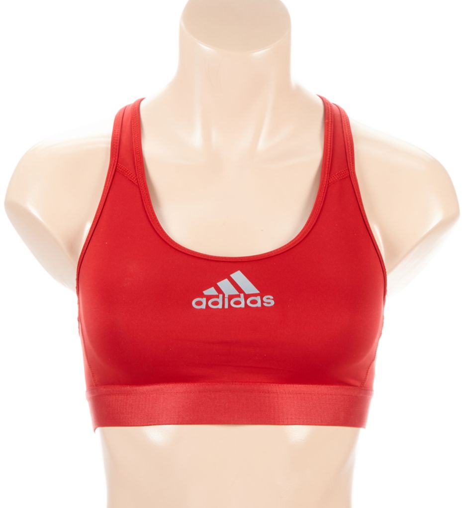 Red Adidas Techfit Womens Crop Top Sports Bra Size Small