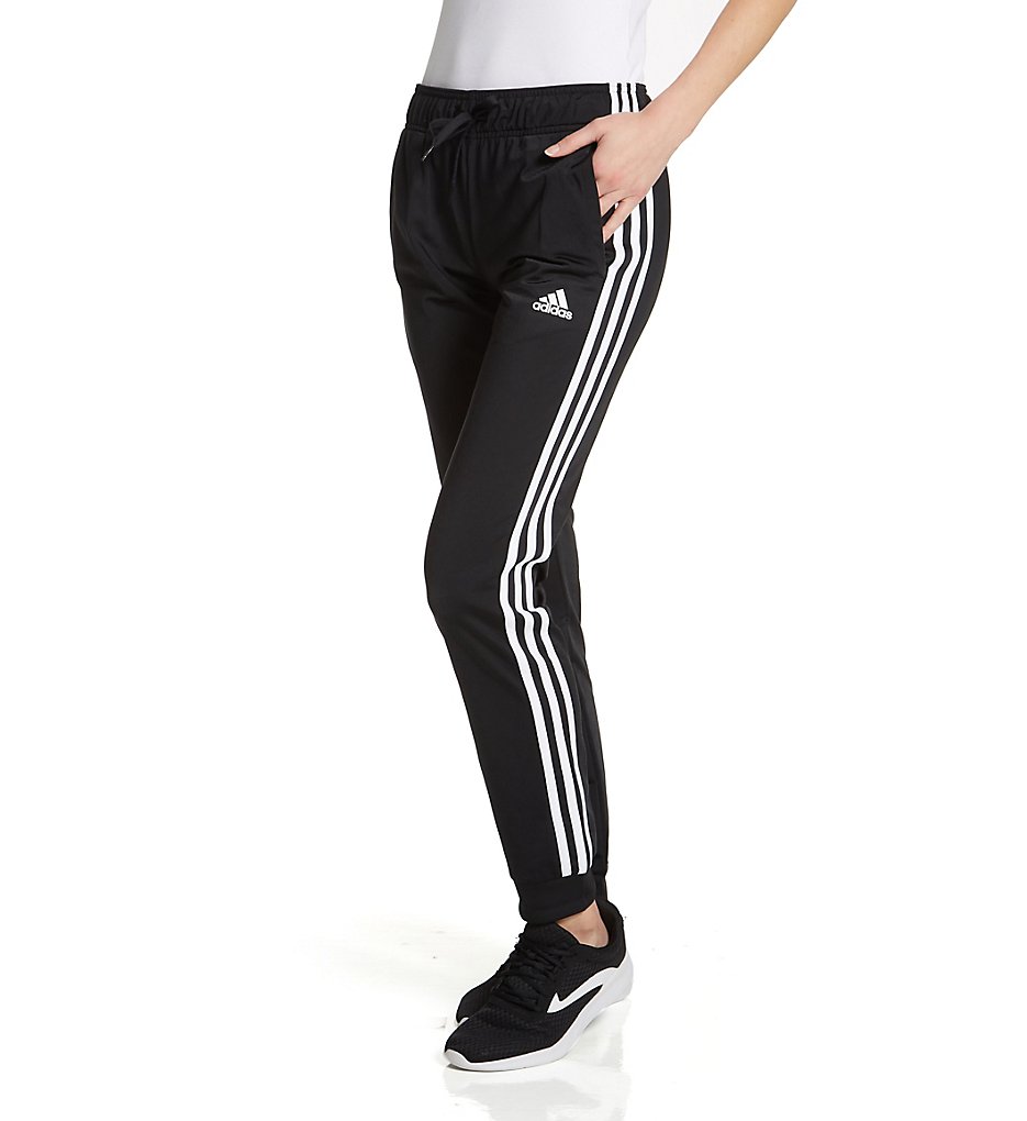 Adidas Women's 3 Stripe High Waist Active Leggings, Charcoal/White XL - NEW