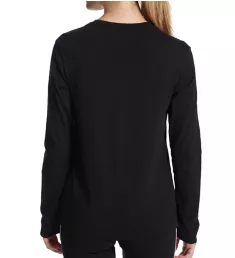 BOS Amplifier Cotton Long Sleeve Crew Neck Tee Black S