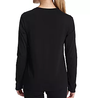 BOS Amplifier Cotton Long Sleeve Crew Neck Tee Black M