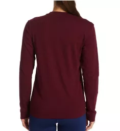 BOS Amplifier Cotton Long Sleeve Crew Neck Tee Maroon M