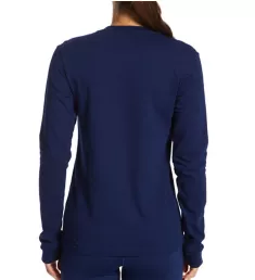 BOS Amplifier Cotton Long Sleeve Crew Neck Tee Navy S