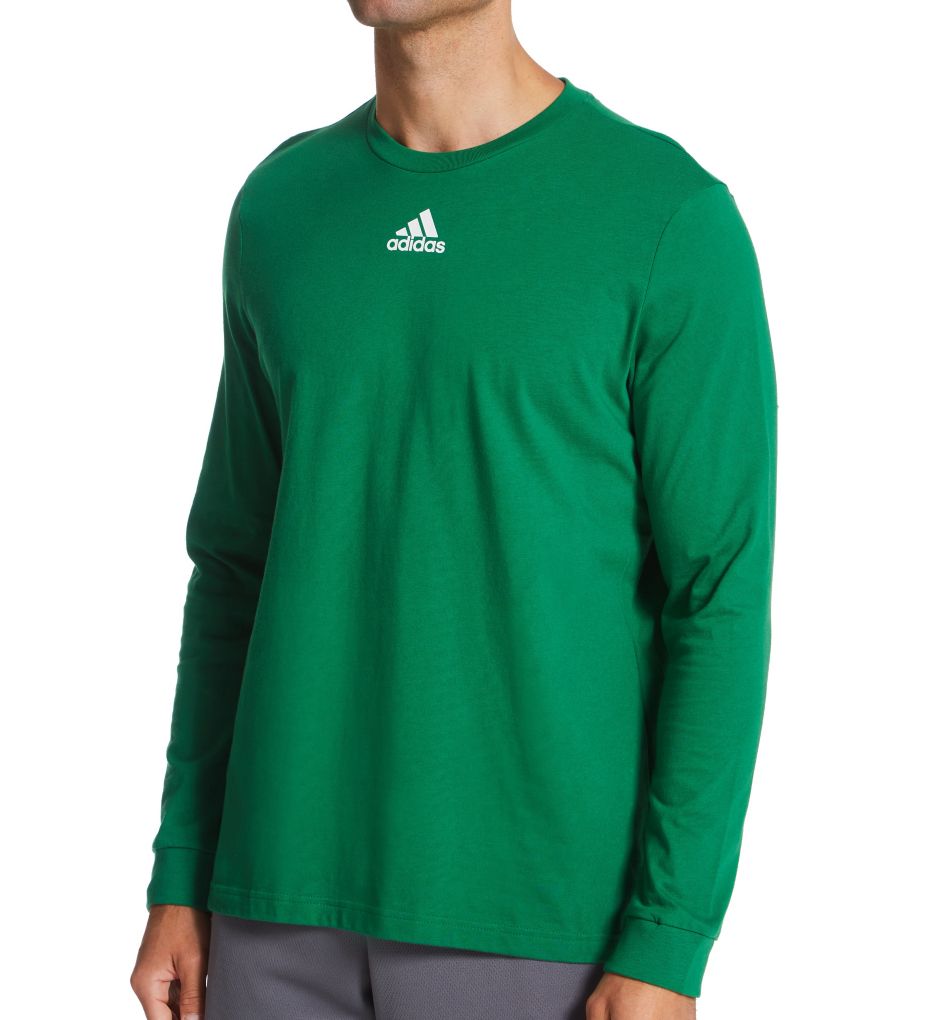 Image of Adidas Amplifier 100% Cotton Regular Fit Long Sleeve Tee