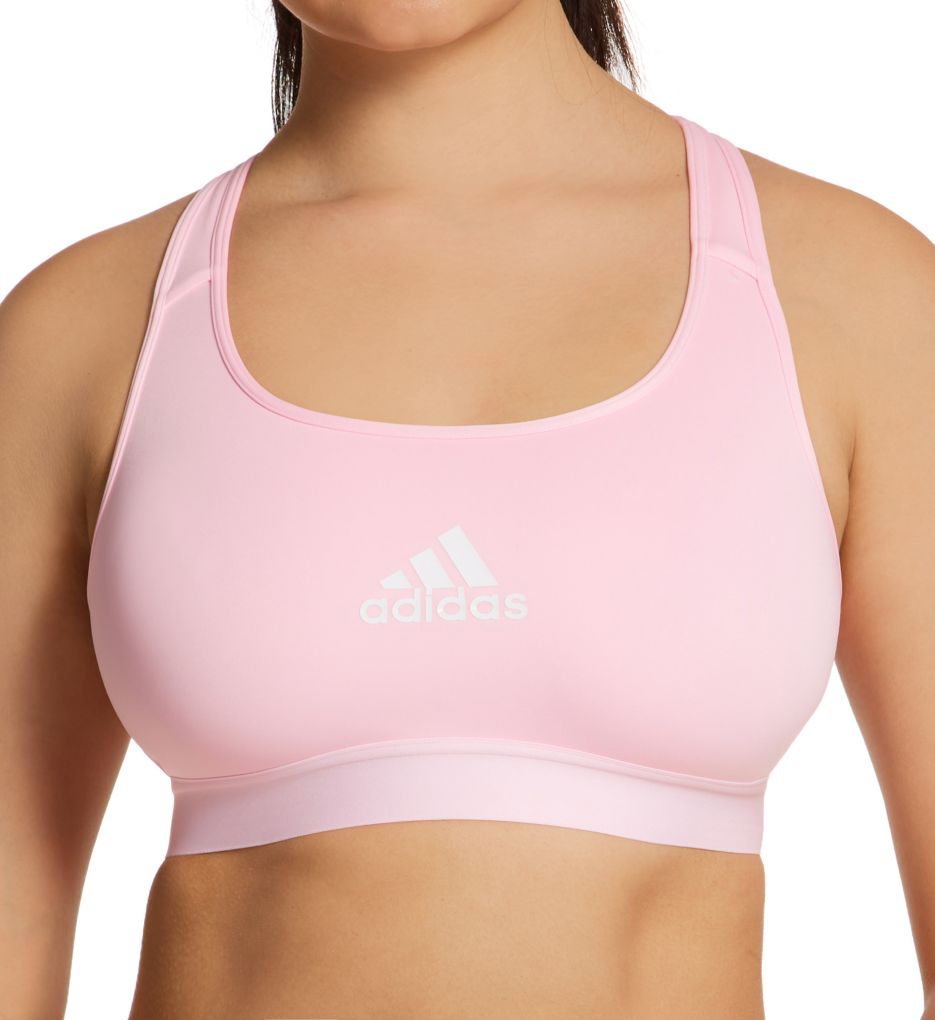 Adidas Powerreact Training Medium-Support Sports Bra Clear Pink