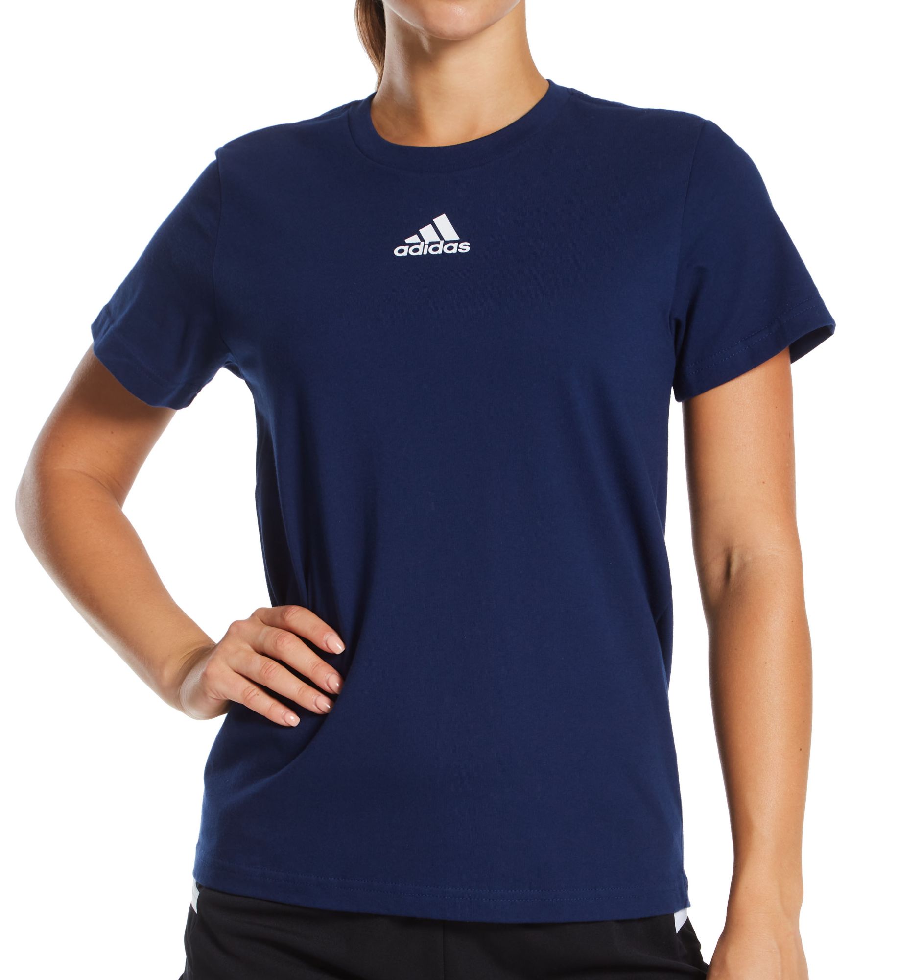 Adidas Fresh BOS Amplifier Cotton Short Sleeve Crew Tee Collegiate Navy XL  - Image 1