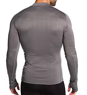 Long Sleeve Cold Ready Compression Shirt Anthracite Melange S