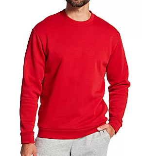 Cotton Blend Crew Neck Sweatshirt Team Power Red L