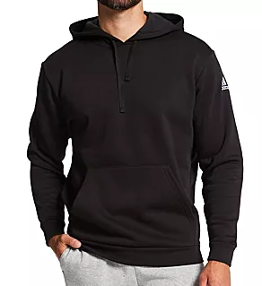Cotton Blend Pullover Hoodie Black S